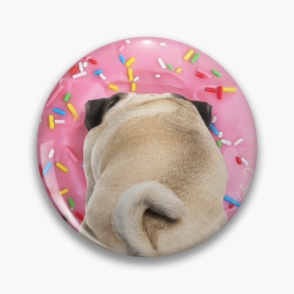 Item preview, Pug Strawberry Donut Back designed and sold by Lostanaw.