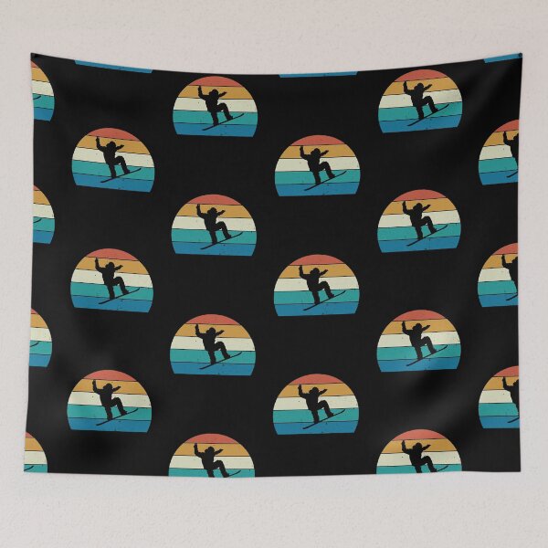 Item preview, Snowboarding Retro Vintage Cool Snowboarder Sunset designed and sold by EstelleStar.