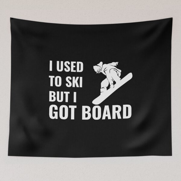 Item preview, Snowboard Pun - I used to ski, but I got BOARD designed and sold by EstelleStar.