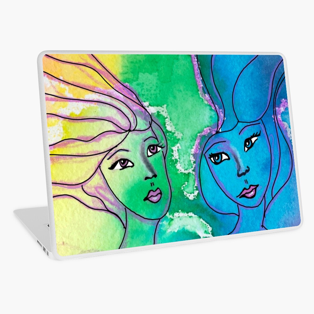 Sisters Water color Laptop Skin