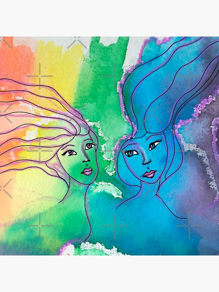 Sisters Water color by mydabug