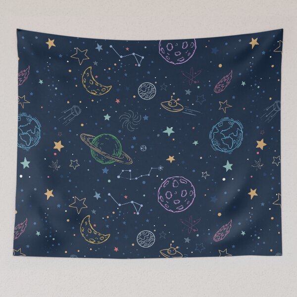 Item preview, Color Seamless Space Pattern designed and sold by artPS.