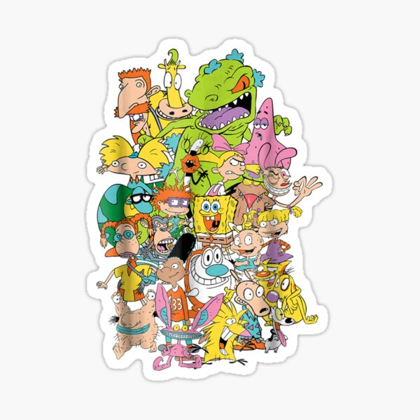 Nickelodeon Complete Nick 90s Throwback Character Sticker For Sale By Christianlucas Redbubble