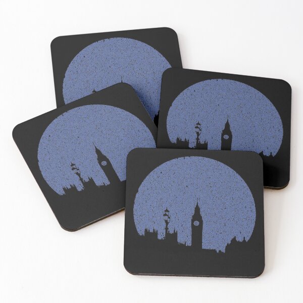 Item preview, Minimalist Distressed Blue Moon London designed and sold by pelagio.