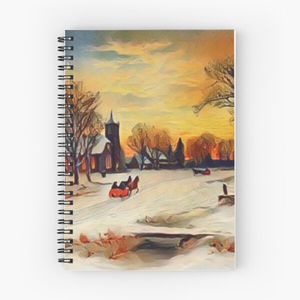 Item preview, Winter Wonderland Nochebuena Vintage Holiday Painting designed and sold by Gordon Nelson.