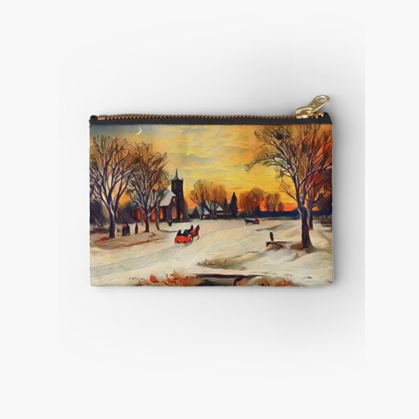 Item preview, Winter Wonderland Christmas Eve Vintage Holiday Painting designed and sold by Gordon Nelson.