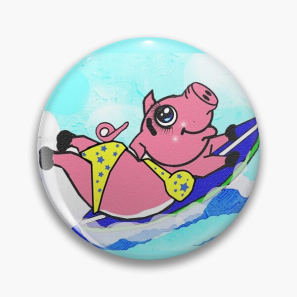 Item preview, Pig surfer  designed and sold by Shirley cute art .