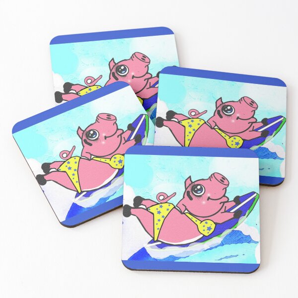 Item preview, Pig surfer  designed and sold by Shirley cute art .