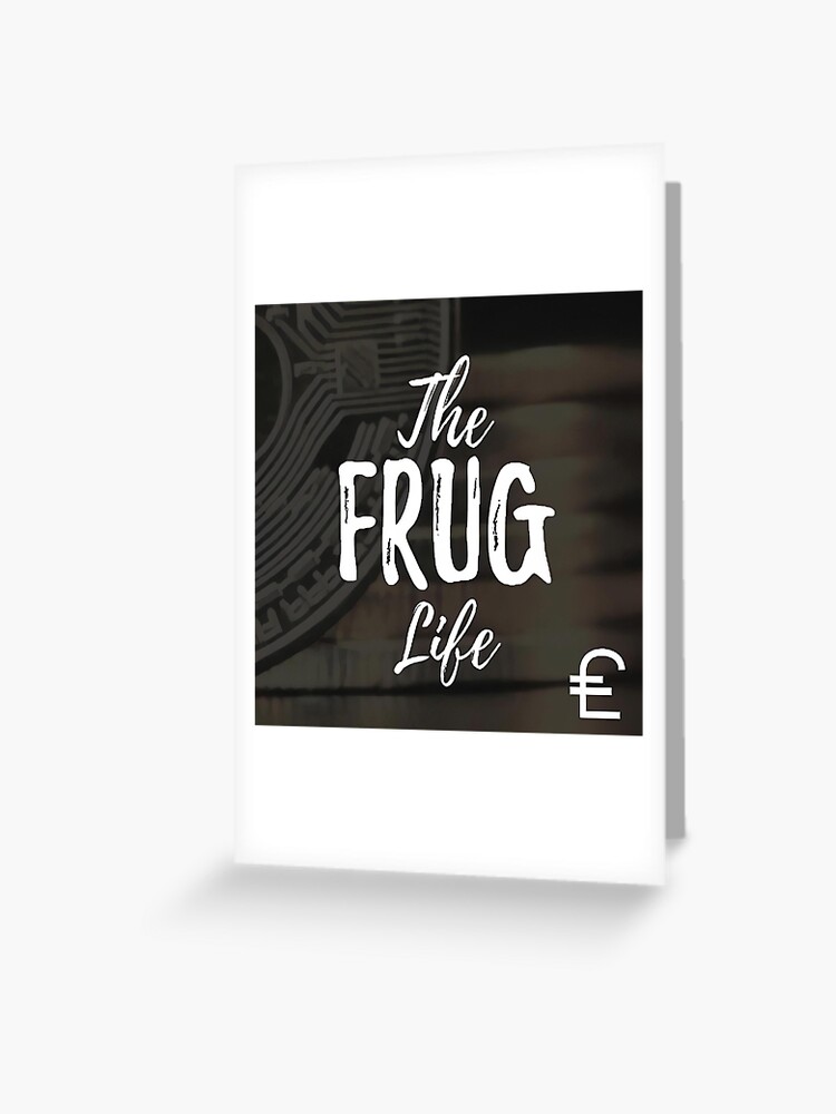 Thumbnail 1 of 2, Greeting Card, The Frug Life Logo designed and sold by TheFrugLife.