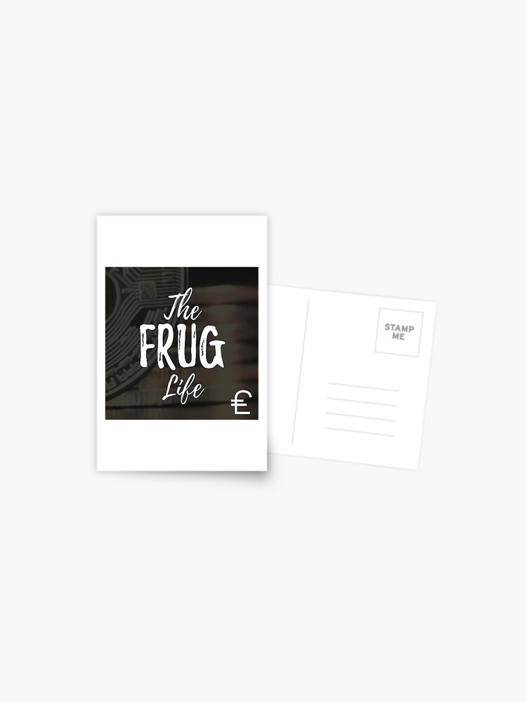Thumbnail 1 of 2, Postcard, The Frug Life Logo designed and sold by TheFrugLife.