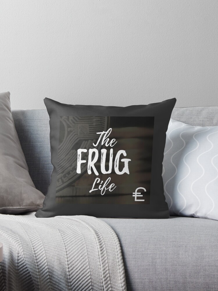Thumbnail 1 of 4, Pillow, The Frug Life Logo designed and sold by TheFrugLife.
