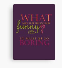 Funny Little Brains Canvas Print