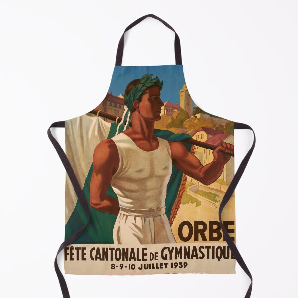 Aperçu de l'œuvre retro fete cantonale de gymnastique orbe vintage reclame créée et vendue par CorasPosters.