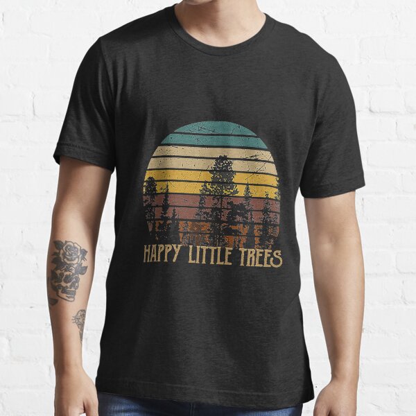 Happy Little Tree Retro Bob tshirt Ross Christmas Gifts Xmas T-Shirt Essential T-Shirt