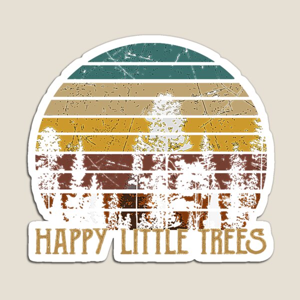 Happy Little Tree Retro Bob tshirt Ross Christmas Gifts Xmas T-Shirt Magnet
