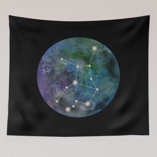 Item preview, Watercolor Zodiac Virgo Galaxy designed and sold by maruwatercolor.