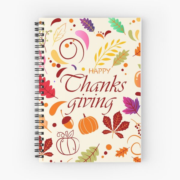 Item preview, happy thanksgiving day , hand drawn happy thanksgiving with autumn leaves designed and sold by mashmosh.