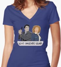 Sci-fi Innuendo Squad Women's Fitted V-Neck T-Shirt