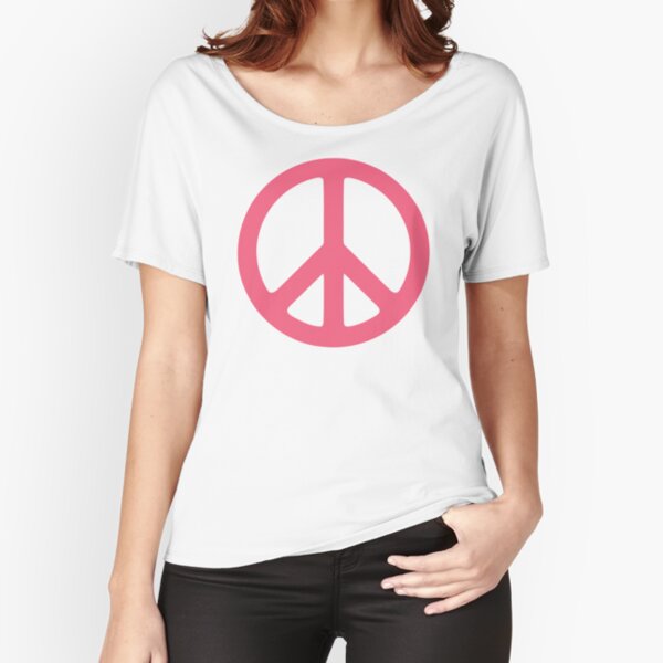 Peace Pink Relaxed Fit T-Shirt