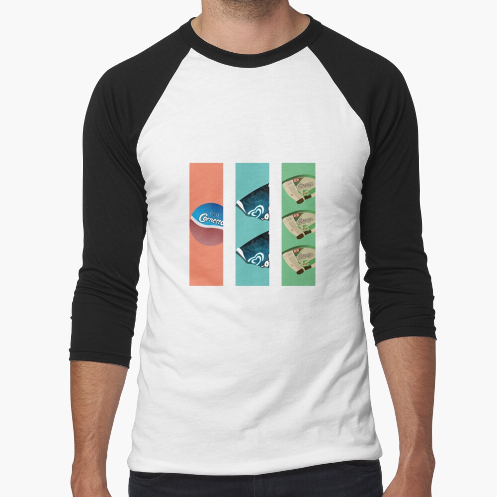 Three Flavours Cornetto Trilogy Baseballshirt mit 3/4-Arm