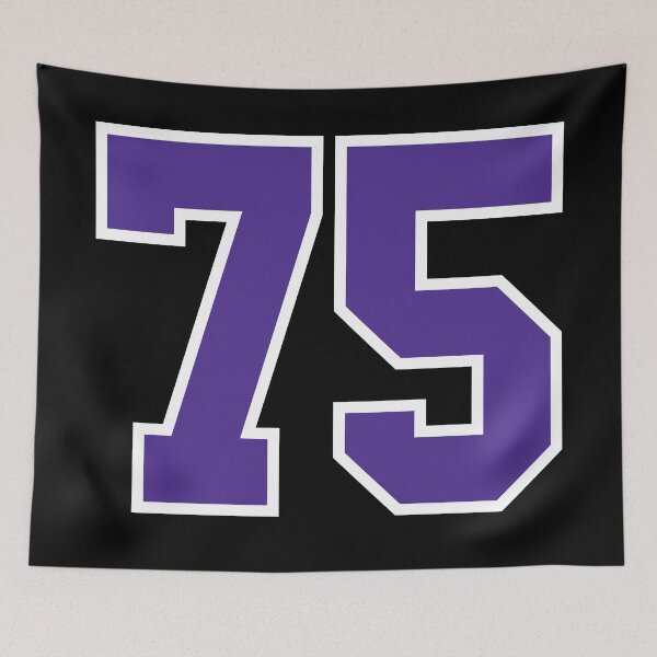 Item preview, Seventy-Five Purple Jersey Number Sports 75 designed and sold by HelloFromAja.