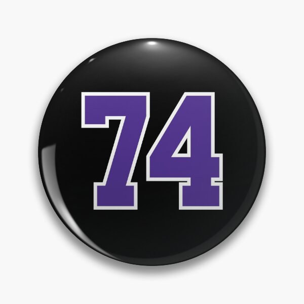 Item preview, Seventy-Four Purple Jersey Number Sports 74 designed and sold by HelloFromAja.