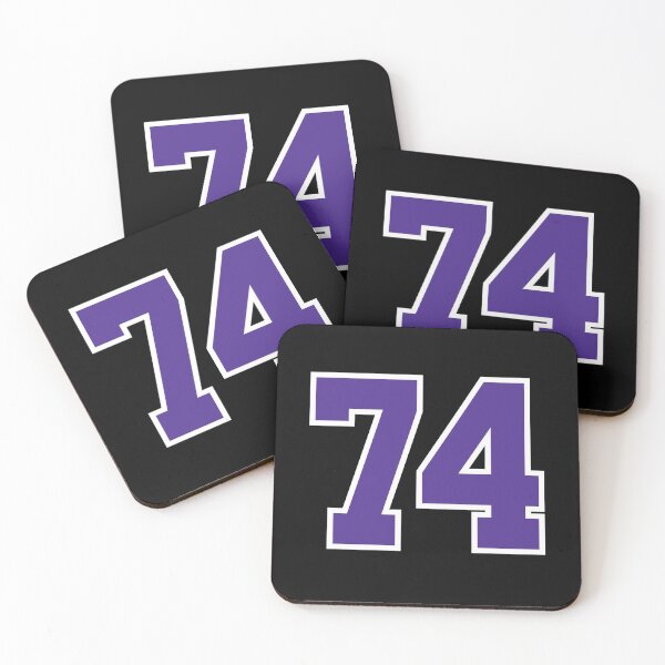 Item preview, Seventy-Four Purple Jersey Number Sports 74 designed and sold by HelloFromAja.