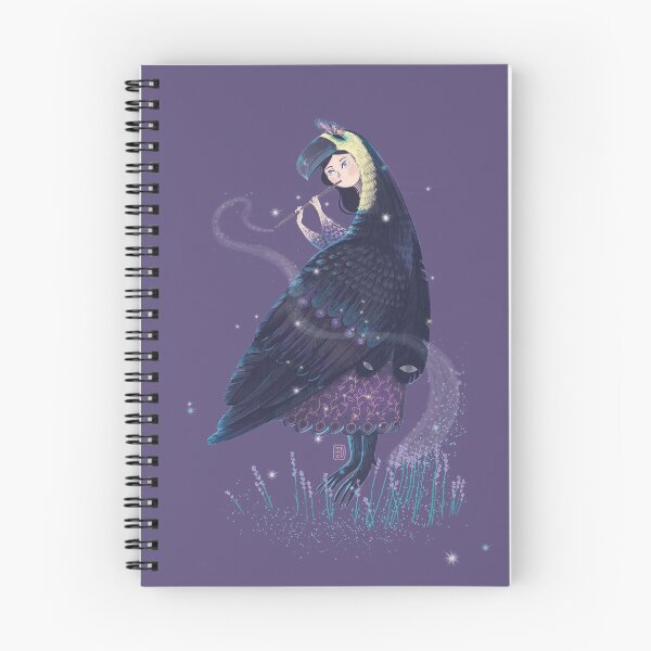 Item preview, Witch Halloween Lavender Bird Toucan plays a musical instrument on transparent background designed and sold by morikoMomoko.
