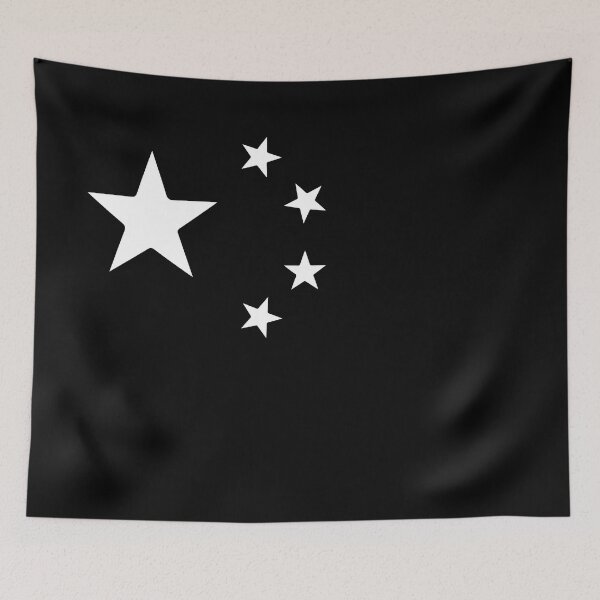 Item preview, Black & White (B&W) Chinese Flag designed and sold by MNRDesigns.