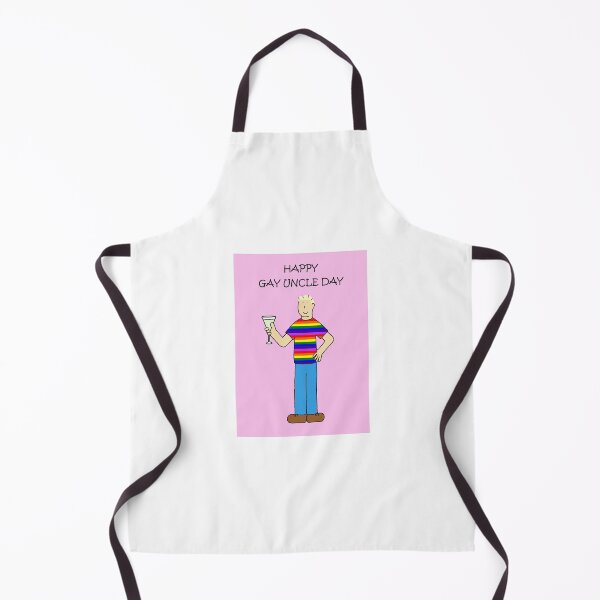Item preview, Gay Uncle Day August 14th Cartoon Man in Rainbow T-shirt designed and sold by KateTaylor.
