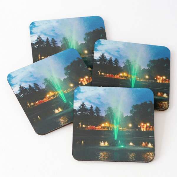 Item preview, Colorful fountain at night designed and sold by helenkaiy.