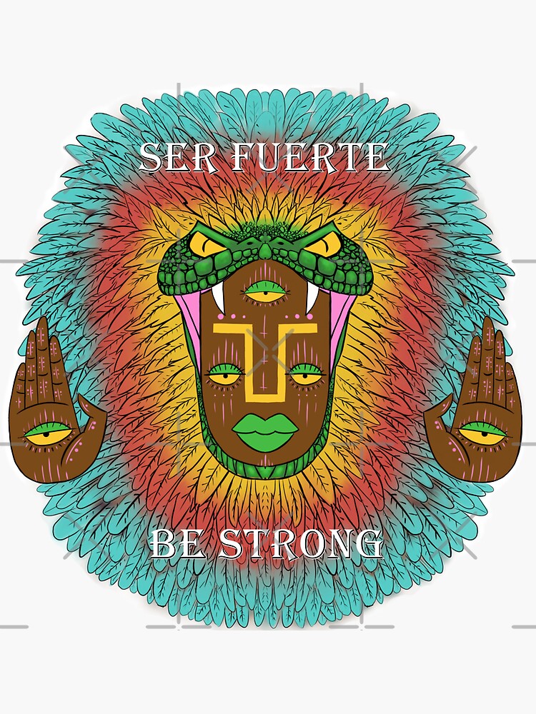 Thumbnail 3 of 3, Sticker, Third eye Quetzalcoatl designed and sold by VirafuentesArt.