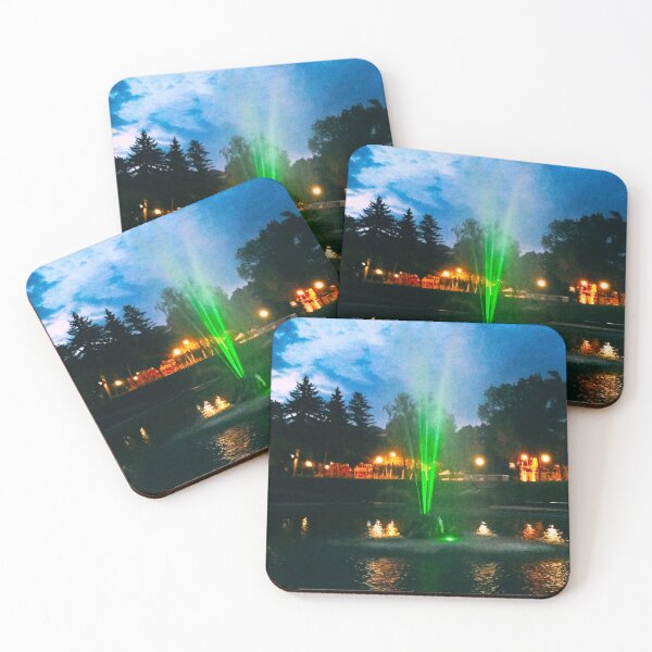 Item preview, Colorful fountain at night designed and sold by helenkaiy.