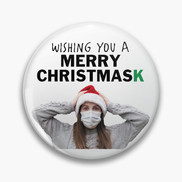 Artikelvorschau, Maske tragende Frau Ich wünsche Ihnen eine FROHE WEIHNACHTSMASKE entworfen und verkauft von bryanmcclelland.
