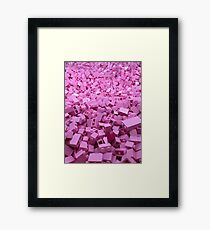 Pink legos Framed Print
