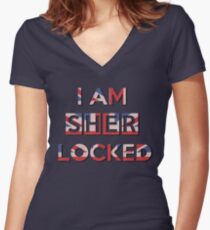 I Am Sherlocked Women's Fitted V-Neck T-Shirt