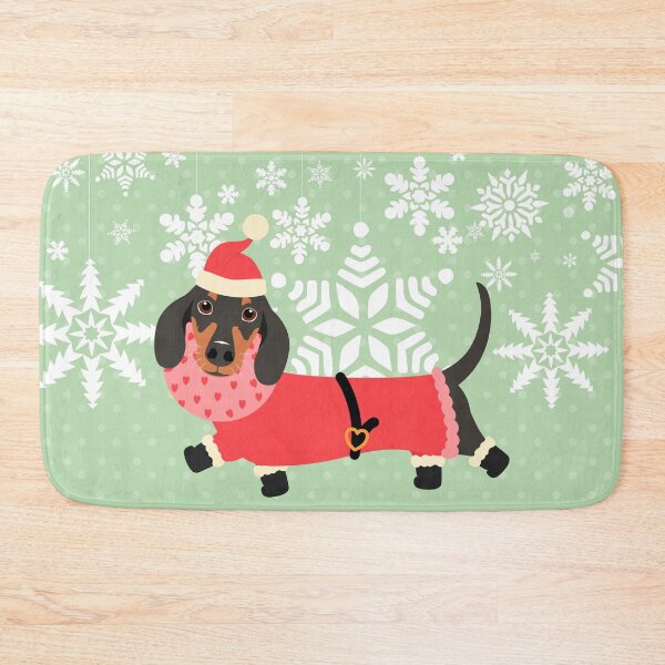 Item preview, Dachshund Sausage Dog Christmas Santa Claus designed and sold by Lulupainting.