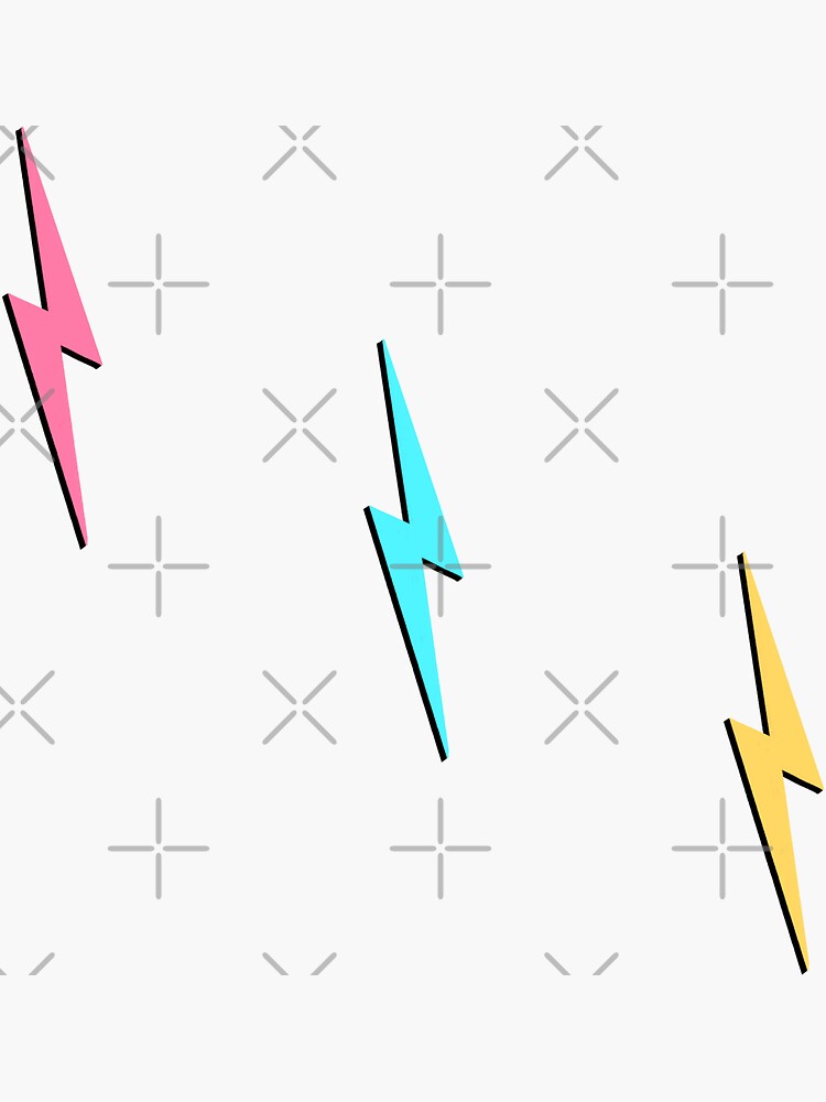 "Lightning Bolt Aesthetic Pack" Sticker for Sale by trajeado14 Redbubble