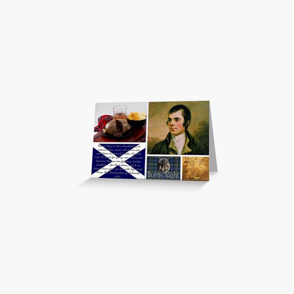 Scottish 6d BURNS NIGHT GIFT/GESTURE Laminated Card With Real Sixpence 