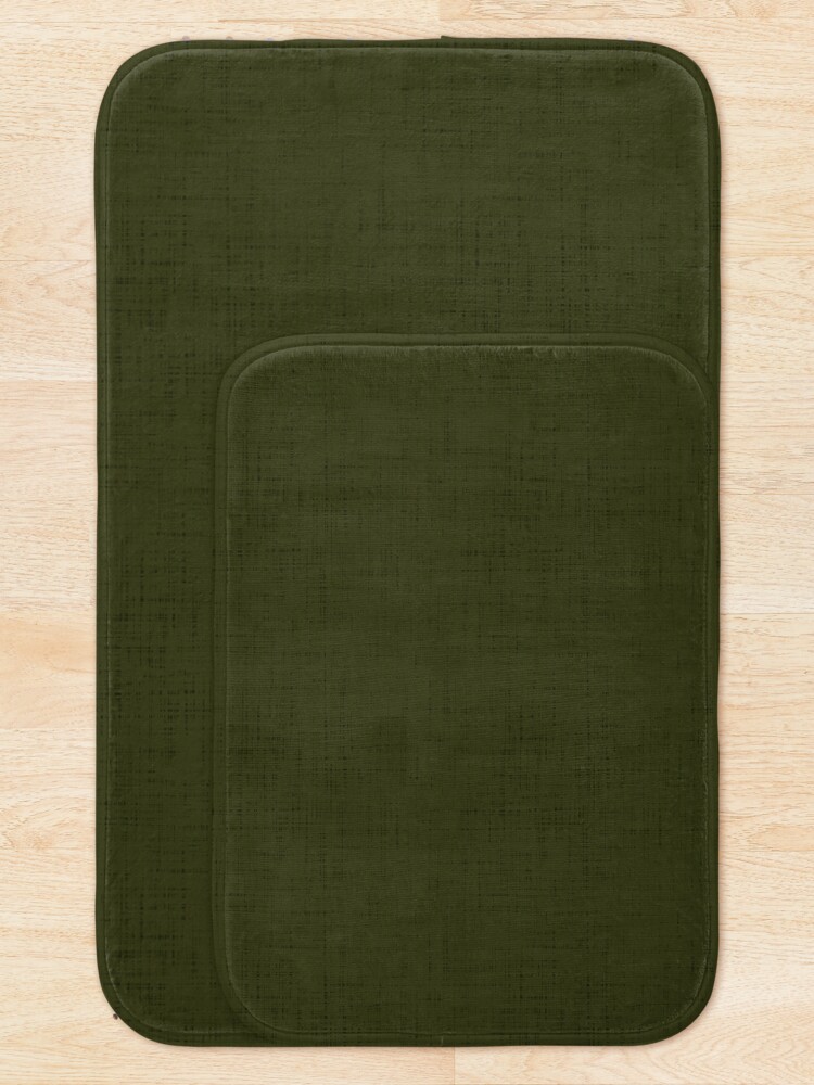 Alternate view of Dark olive textured. Bath Mat