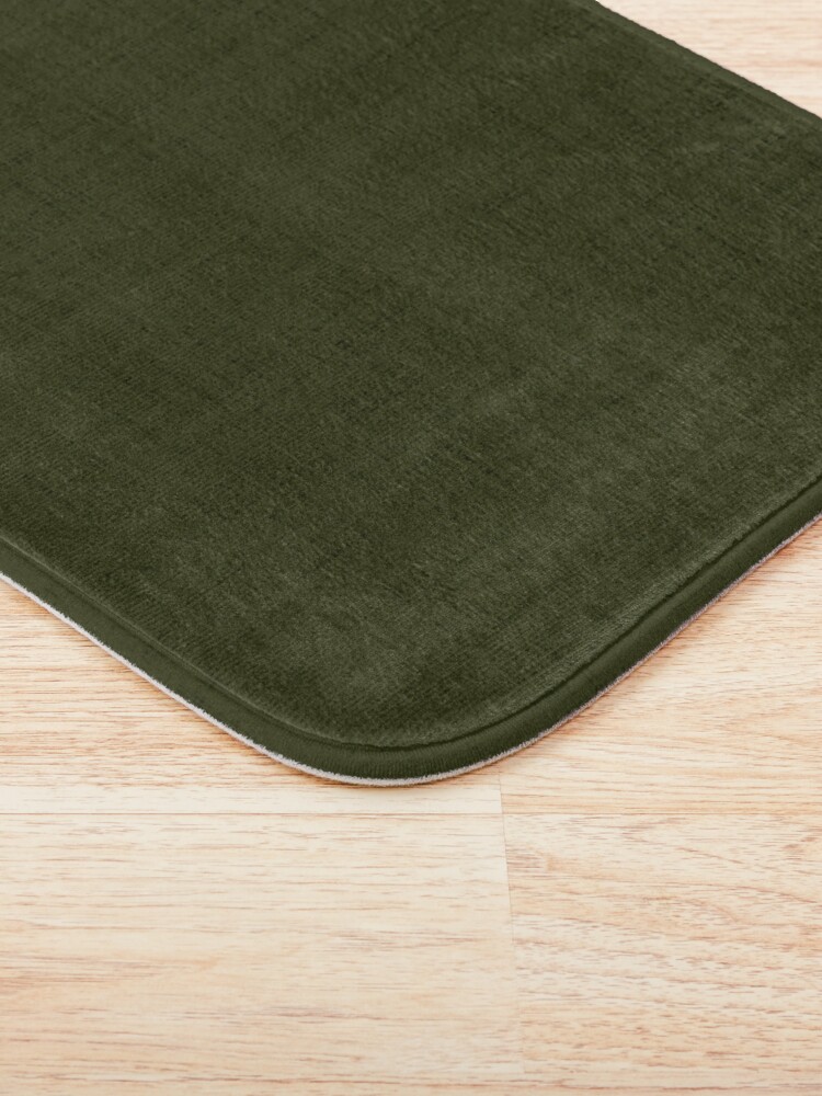 Alternate view of Dark olive textured. Bath Mat