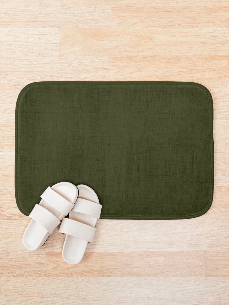 Alternate view of Dark olive textured. Bath Mat