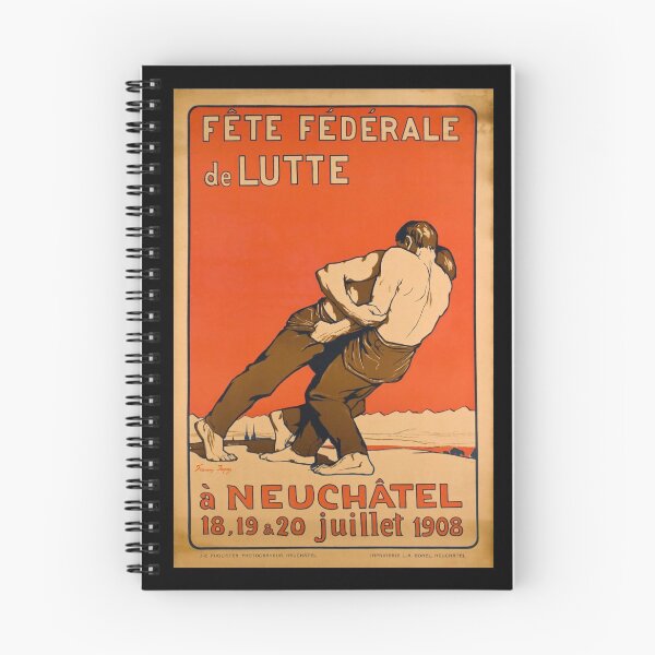 Item preview, retro neuchatel fete federale de lutte juillet 1908 vintage reclame designed and sold by CorasPosters.