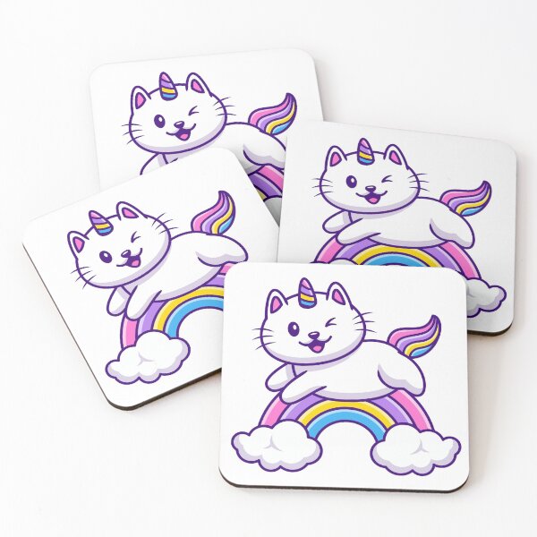 Item preview, cute cat unicorn flying cartoon collection designed and sold by artPS.