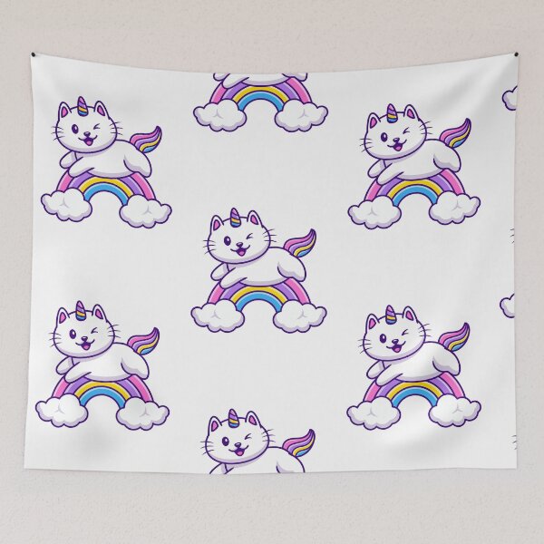 Item preview, cute cat unicorn flying cartoon collection designed and sold by artPS.