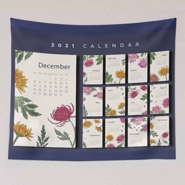 Item preview, 2021 FLORAL CALENDAR designed and sold by Delicious Design ⭐⭐⭐⭐⭐.