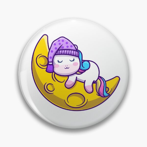 Item preview, cute unicorn sleeping moon cartoon collection  designed and sold by artPS.