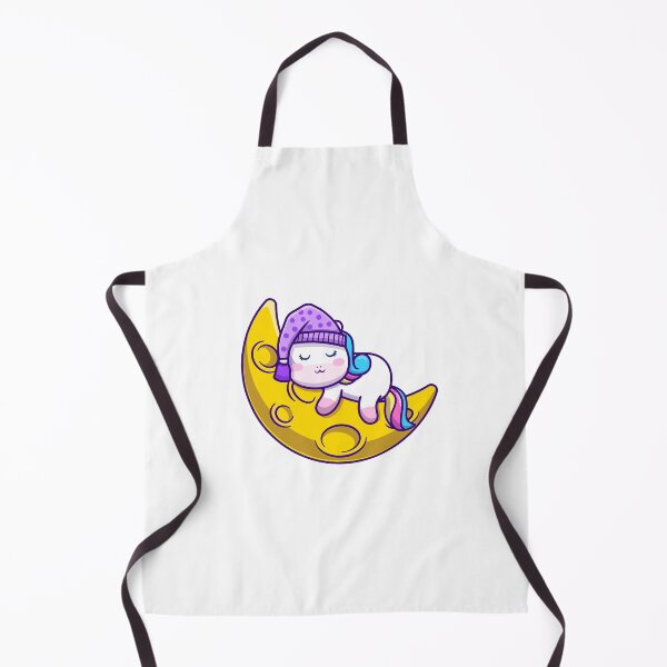 Item preview, cute unicorn sleeping moon cartoon collection designed and sold by artPS.