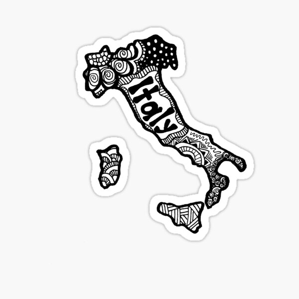 Italy Zentangle Sticker
