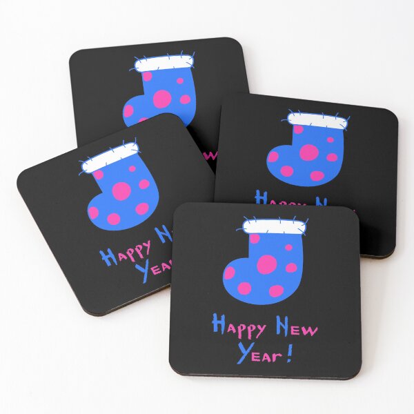 Item preview, Polka Dot Blue Christmas Stockings. Happy New Year! designed and sold by ArchiTania Studio.